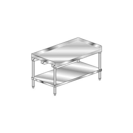 Aero Aero Manufacturing Equipment Stand W/ Backsplash, 14 Ga 304 Stainless Steel Top, 24"Wx24"D 2EG-2424